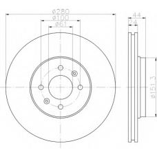 8DD 355 119-361 HELLA Тормозной диск