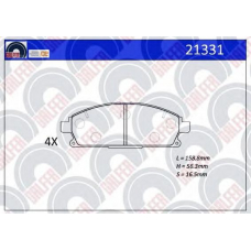 21331 GALFER Комплект тормозных колодок, дисковый тормоз