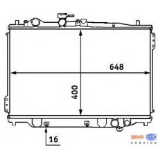 8MK 376 707-421 HELLA Радиатор, охлаждение двигателя