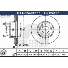 B1.G224-0127.1 GALFER Тормозной диск