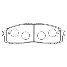 AKD-1147 ASVA Комплект тормозных колодок, дисковый тормоз