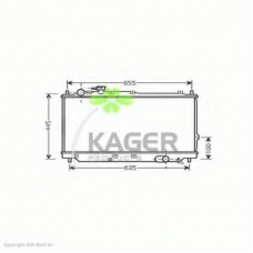 31-1891 KAGER Радиатор, охлаждение двигателя