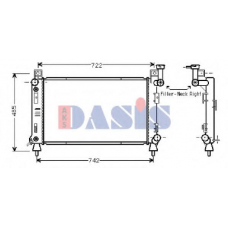 520540N AKS DASIS Радиатор, охлаждение двигателя