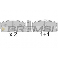 BP2437 BREMSI Комплект тормозных колодок, дисковый тормоз