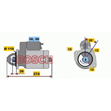 0 001 218 167 BOSCH Стартер