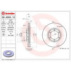 09.A304.10 BREMBO Тормозной диск