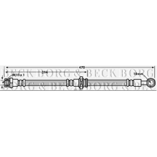 BBH7863 BORG & BECK Тормозной шланг