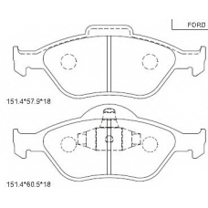 KD6507 ASIMCO Комплект тормозных колодок, дисковый тормоз