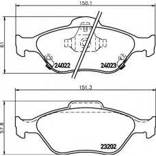 8DB 355 006-721 HELLA PAGID Комплект тормозных колодок, дисковый тормоз