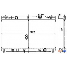 8MK 376 724-571 HELLA Радиатор, охлаждение двигателя