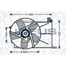 EV200530 JDEUS Вентилятор, охлаждение двигателя