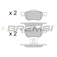 BP3048 BREMSI Комплект тормозных колодок, дисковый тормоз