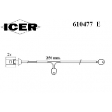 610477 E ICER Сигнализатор, износ тормозных колодок