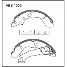 ABS1005 Allied Nippon Колодки барабанные