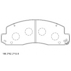 KD2531 ASIMCO Комплект тормозных колодок, дисковый тормоз