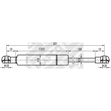 91857 MAPCO Газовая пружина, крышка багажник