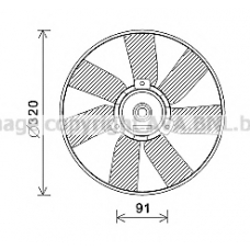 VW7538 Prasco Вентилятор, охлаждение двигателя