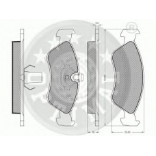 10149 OPTIMAL Комплект тормозных колодок, дисковый тормоз