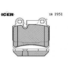 181951 ICER Комплект тормозных колодок, дисковый тормоз