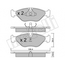 22-0209-0 METELLI Комплект тормозных колодок, дисковый тормоз