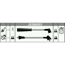 J5386003 NIPPARTS Комплект проводов зажигания