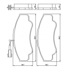 0 986 424 769 BOSCH Комплект тормозных колодок, дисковый тормоз