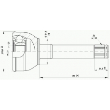 CVJ5429.10 OPEN PARTS Шарнирный комплект, приводной вал