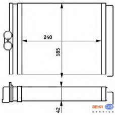 8FH 351 313-151 HELLA Теплообменник, отопление салона