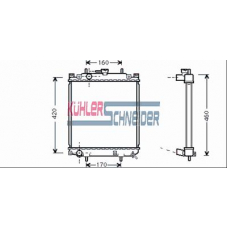 2604101 KUHLER SCHNEIDER Радиатор, охлаждение двигател