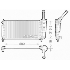 DRM13013 DENSO Радиатор, охлаждение двигателя