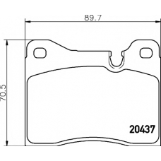 8DB 355 007-041 HELLA PAGID Комплект тормозных колодок, дисковый тормоз