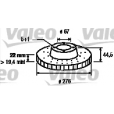 186799 VALEO Тормозной диск