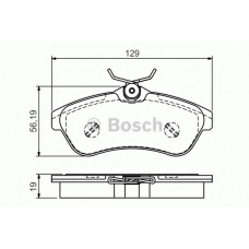 0 986 495 064 BOSCH Комплект тормозных колодок, дисковый тормоз