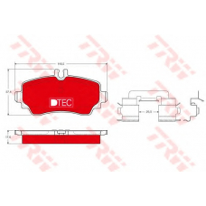 GDB1293DTE TRW Комплект тормозных колодок, дисковый тормоз