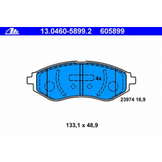 13.0460-5899.2 ATE Комплект тормозных колодок, дисковый тормоз