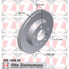 430.1459.00 ZIMMERMANN Тормозной диск