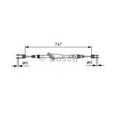 1 987 477 662 BOSCH Трос, стояночная тормозная система