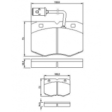 0 986 424 240 BOSCH Комплект тормозных колодок, дисковый тормоз