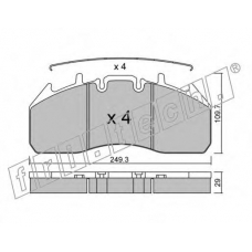 825.0 fri.tech. Комплект тормозных колодок, дисковый тормоз