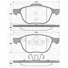 363702161410 MAGNETI MARELLI Комплект тормозных колодок, дисковый тормоз