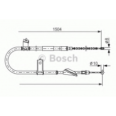 1 987 477 611 BOSCH Трос, стояночная тормозная система