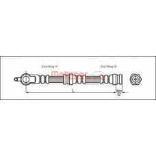 4114064 METZGER Тормозной шланг