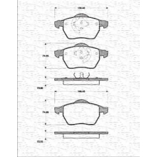 363702161396 MAGNETI MARELLI Комплект тормозных колодок, дисковый тормоз