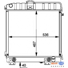 8MK 376 709-481 HELLA Радиатор, охлаждение двигателя