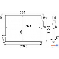 8FC 351 304-201 HELLA Конденсатор, кондиционер