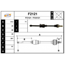 F2121 SNRA Приводной вал