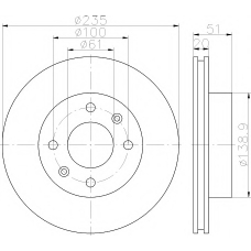 8DD 355 117-681 HELLA PAGID Тормозной диск