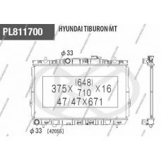 H156I33 NPS Радиатор, охлаждение двигателя