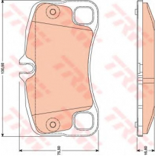 GDB1792 TRW Комплект тормозных колодок, дисковый тормоз