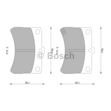 0 986 505 004 BOSCH Комплект тормозных колодок, дисковый тормоз